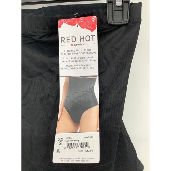 RED HOT by SPANX Women's Small Black Flawless Finish High-Waist Thong K33-17 - Picture 4 of 7